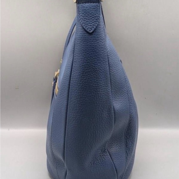 GORGEOUS Furla Slate Blue Ginevra Hobo Bag - COA incl - Video best shows color. - Picture 5 of 16